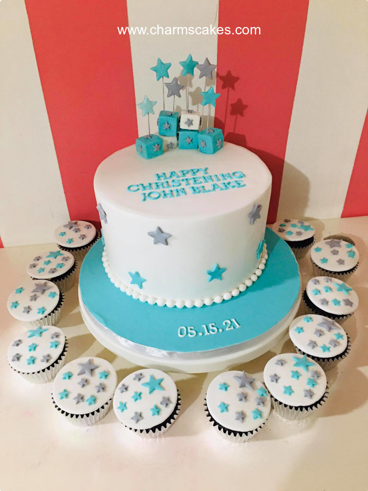 John Blakr Baptismal (for Boys) Custom Cake